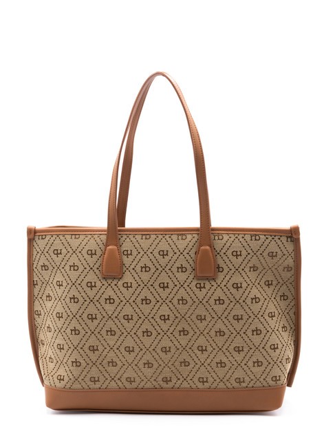 FRIDA Bolso shopping en tejido jacquard natural - Bolsos Mujer