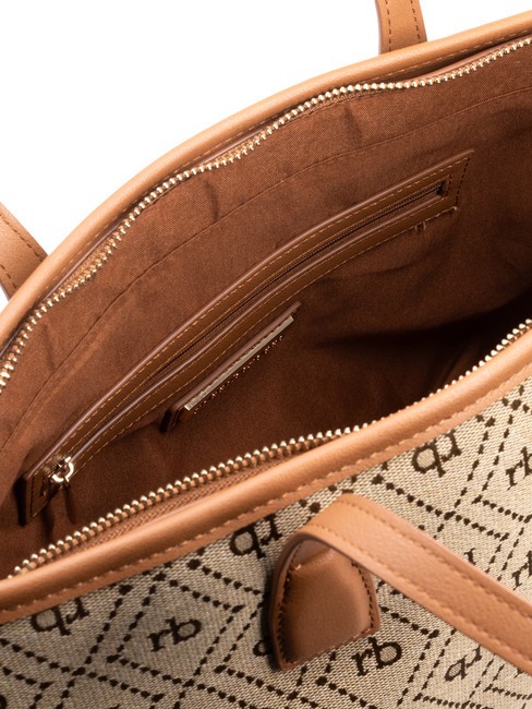 FRIDA Bolso shopping en tejido jacquard natural - Bolsos Mujer