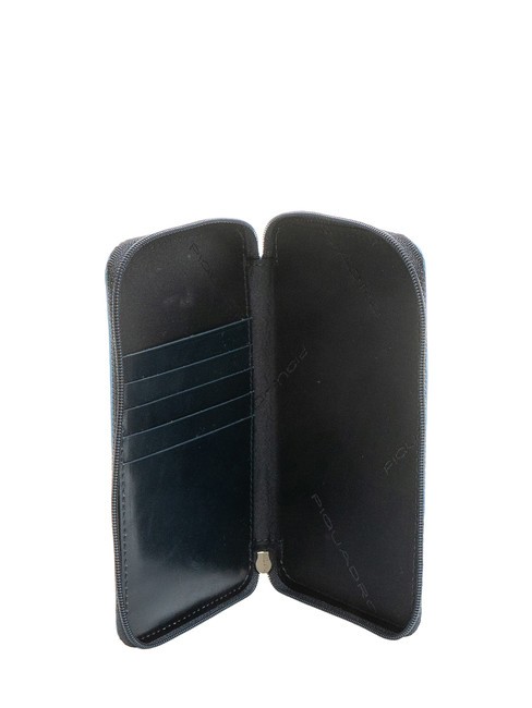 CAMPIONARIO - BLUE SQUARE  Cartera de piel plena flor azul - Carteras Hombre