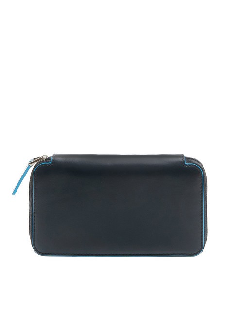 CAMPIONARIO - BLUE SQUARE  Cartera de piel plena flor azul - Carteras Hombre