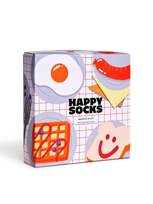 BREAKFAST Set de regalo de 4 pares de calcetines. azul - Calcetines unisex