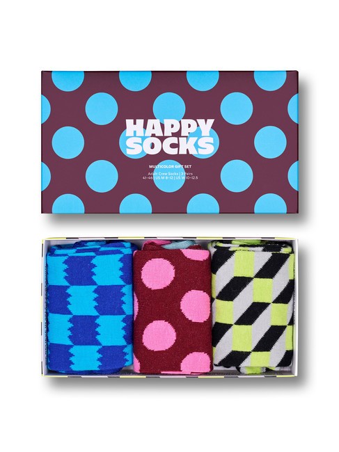 MULTICOLOR Set de regalo de 3 pares de calcetines. marina de guerra - Calcetines unisex