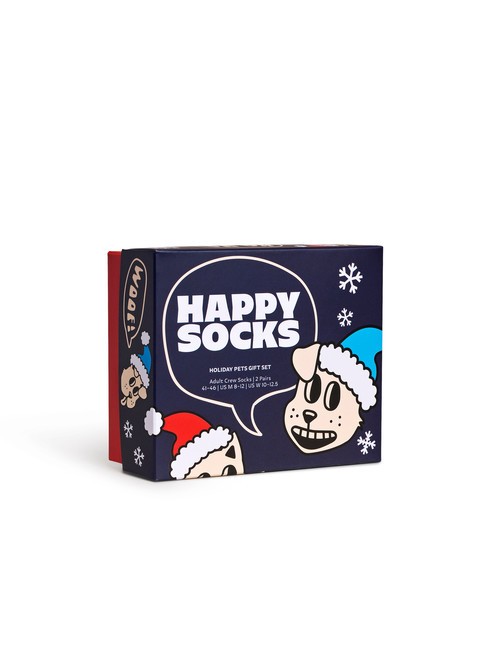 HOLIDAY CAT&DOG Set de regalo de 2 pares de calcetines. azul - Calcetines de hombre
