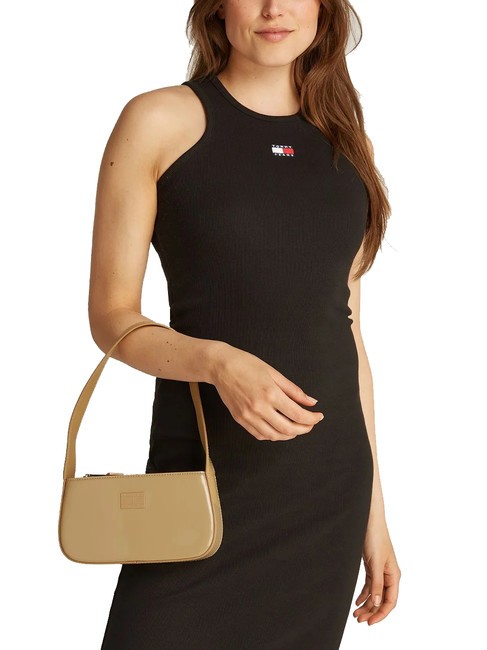 TOMMY JEANS ESS MUST  Mini bolso de hombro caqui natural - Bolsos Mujer