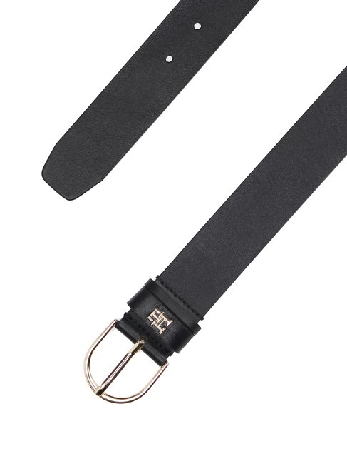 ESSENTIAL EFFORTLESS Cintur&oacute;n de piel fabricado en Italia. negro - Cinturones