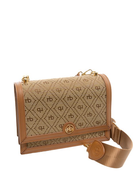 FRIDA Bolso satchel en tejido jacquard natural - Bolsos Mujer