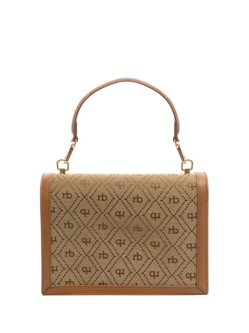 FRIDA Bolso satchel en tejido jacquard natural - Bolsos Mujer