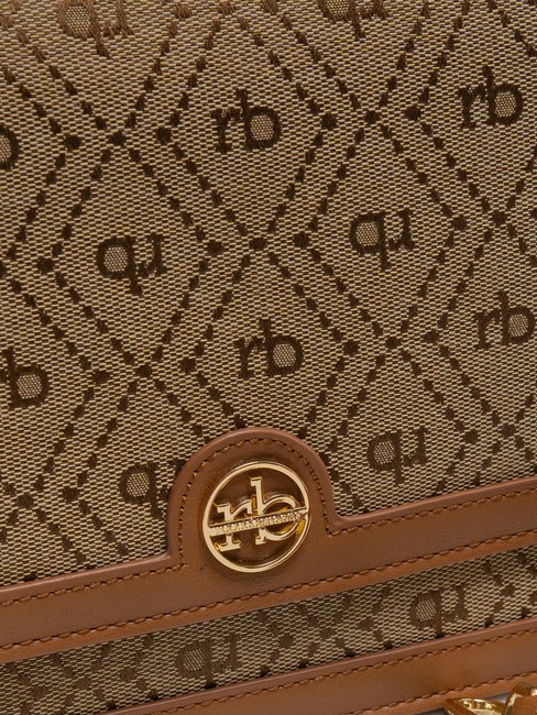 FRIDA Bolso satchel en tejido jacquard natural - Bolsos Mujer