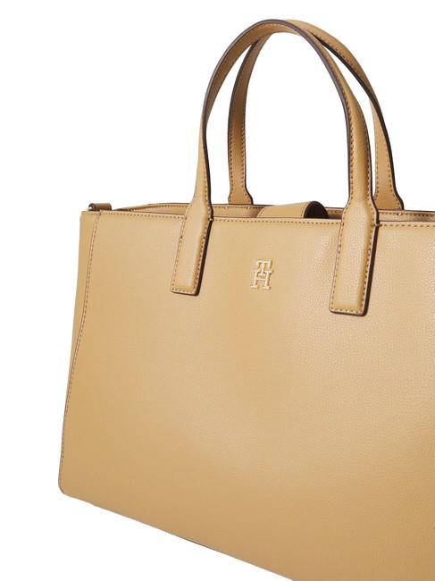 TH SOFT LOGOTAPE Shopper de mano, con bandolera. lienzo de safari - Bolsos Mujer