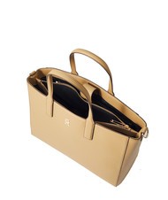 TOMMY HILFIGER TH SOFT LOGOTAPE Shopper de mano, con bandolera. lienzo de safari - Bolsos Mujer - 4