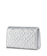 LOVE MOSCHINO QUILTED Bolso de mano con bandolera de cadena plata - Bolsos Mujer - 2