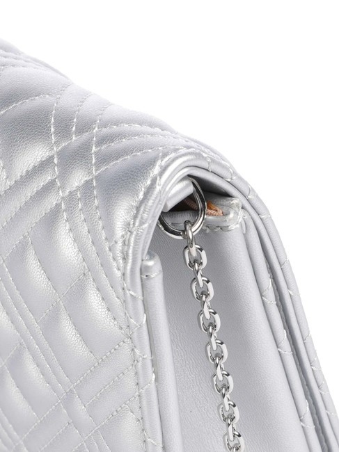 QUILTED Bolso de mano con bandolera de cadena plata - Bolsos Mujer