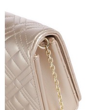 LOVE MOSCHINO QUILTED Bolso de mano con bandolera de cadena oro - Bolsos Mujer - 3