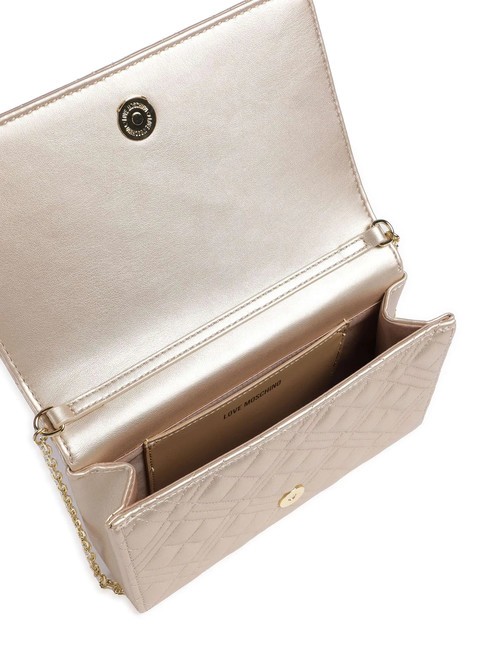 QUILTED Bolso de mano con bandolera de cadena oro - Bolsos Mujer