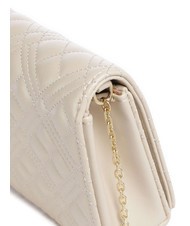 LOVE MOSCHINO QUILTED Bolso con solapa para el hombro Marfil - Bolsos Mujer - 3