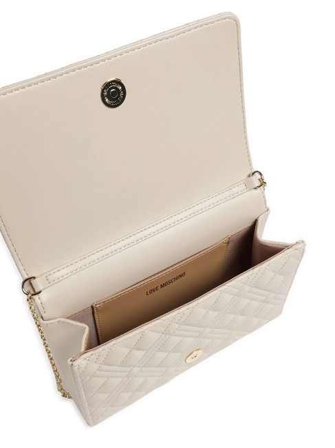 QUILTED Bolso con solapa para el hombro Marfil - Bolsos Mujer