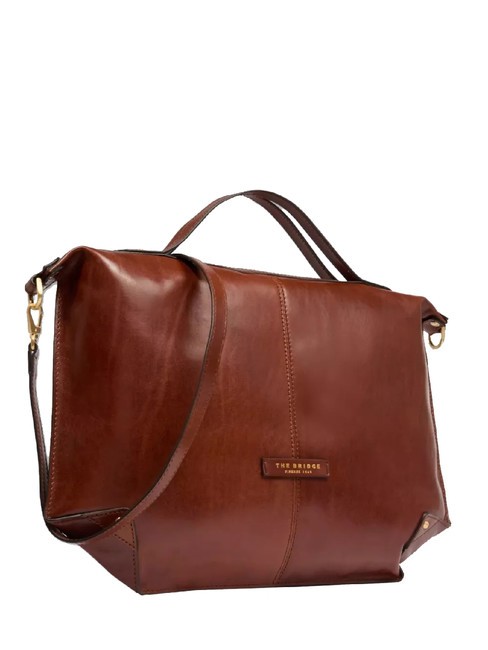UNICA  Bolso de mano/bandolera, en piel. BROWN - Bolsos Mujer