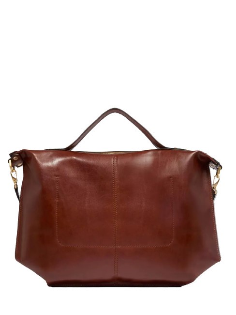 UNICA  Bolso de mano/bandolera, en piel. BROWN - Bolsos Mujer