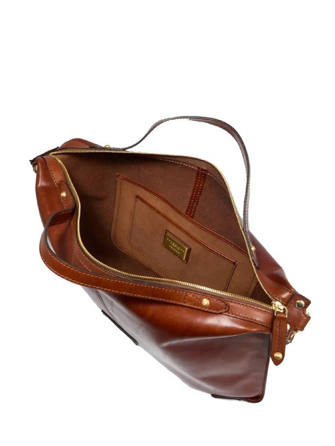UNICA  Bolso de mano/bandolera, en piel. BROWN - Bolsos Mujer