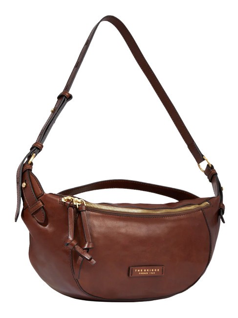STORY  Bolso de cuero BROWN - Bolsos Mujer