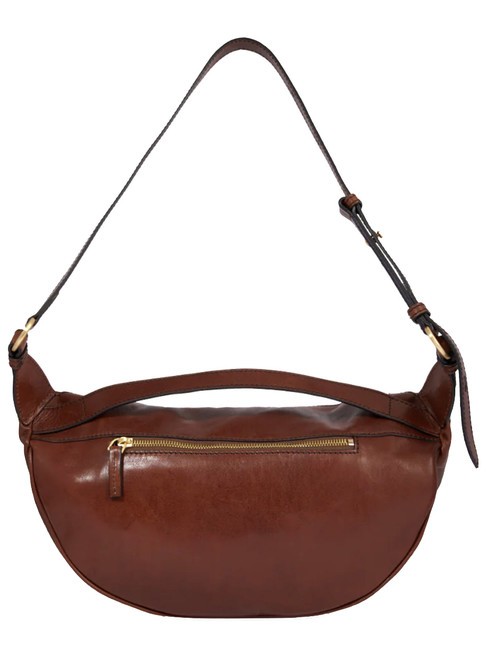 STORY  Bolso de cuero BROWN - Bolsos Mujer
