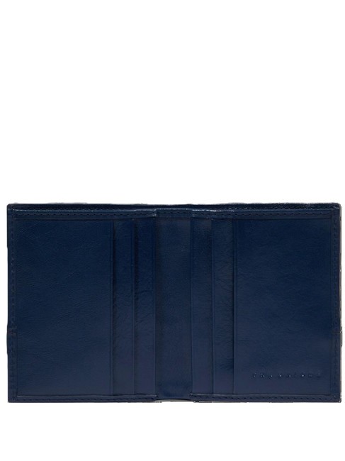 DAMIANO Cartera tarjetero de piel oc&eacute;ano profundo abb. rutenio oscuro mate - Carteras Hombre