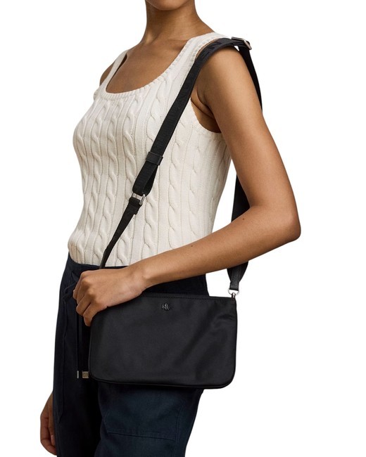 LANDYN Bolso bandolera plano de nailon negro/negro3 - Bolsos Mujer