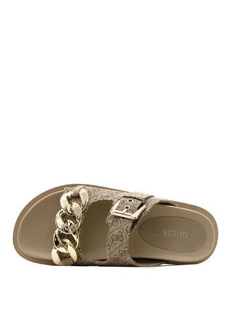 FATEMA2 Sandalias Beige / Marr&oacute;n - Zapatos Mujer