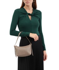 COCCINELLE CHERRY Bolso bandolera pequeño de piel topo cálido - Bolsos Mujer - 4