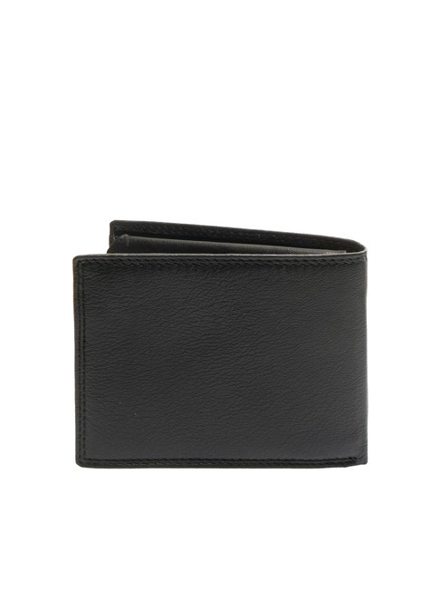 ALEX Cartera de piel con solapa y monedas. negro - Carteras Hombre