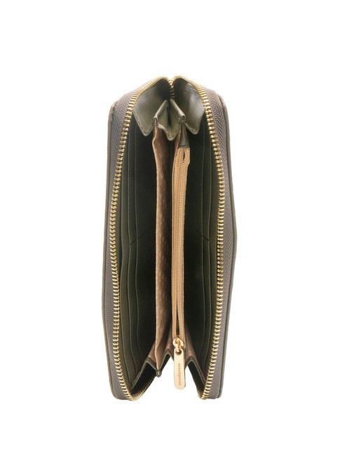 BELLA Cartera grande con cremallera alrededor gris pardo - Carteras Mujer