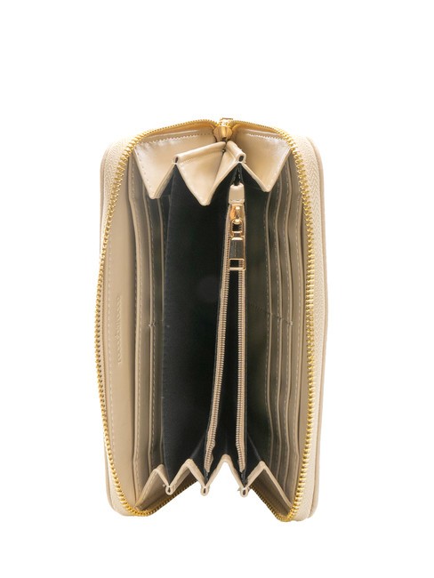 LOLA Cartera grande con cremallera alrededor beige - Carteras Mujer