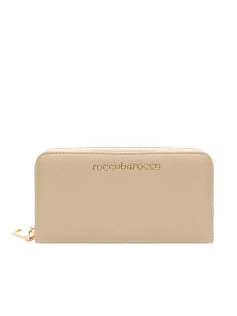 LOLA Cartera grande con cremallera alrededor beige - Carteras Mujer