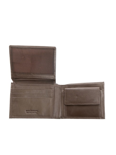 PLAIN cartera de cuero de 8 cc marron oscuro - Carteras Hombre
