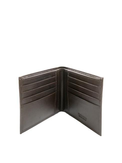 PLAIN cartera de cuero de 8 cc marron oscuro - Carteras Hombre