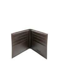 ROCCOBAROCCO PLAIN cartera de cuero de 8 cc marron oscuro - Carteras Hombre - 2