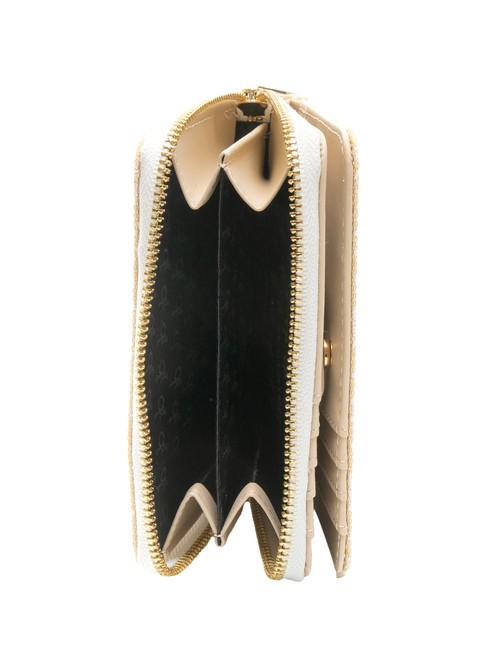 FRIDA Cartera mediana jacquard mostaza - Carteras Mujer