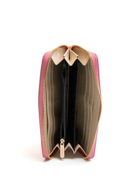 GAIA Cartera grande con cremallera alrededor fucsia - Carteras Mujer