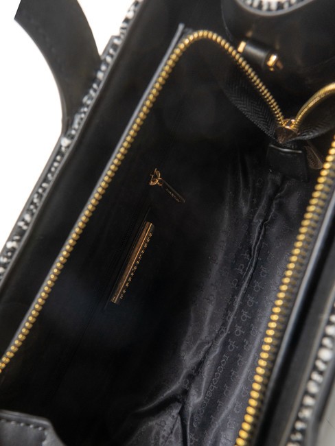 ICONIC WOOL Bolso tote con bandolera negro/blanco - Bolsos Mujer