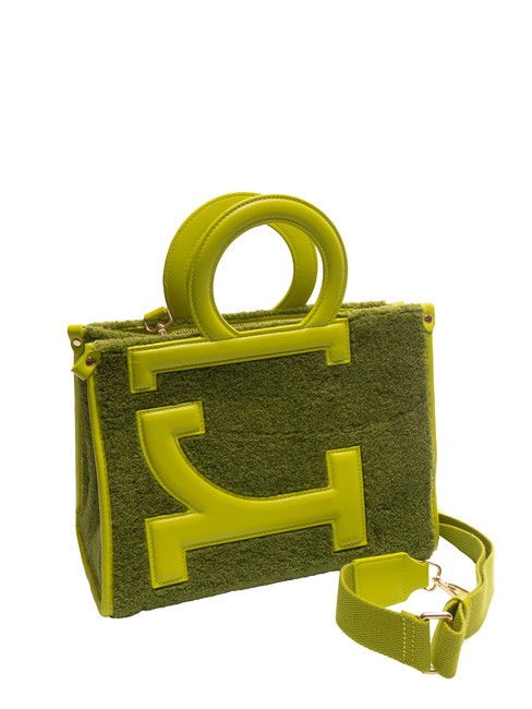 ICONIC TEDDY Bolso tote con bandolera verde &aacute;cido - Bolsos Mujer