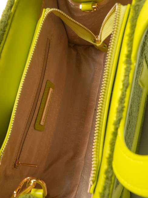 ICONIC TEDDY Bolso tote con bandolera verde &aacute;cido - Bolsos Mujer