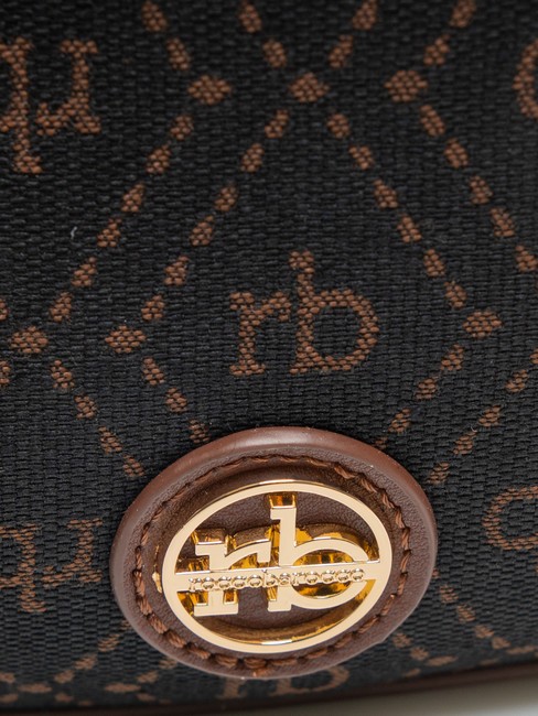 FRIDA Bolso hobo en tejido jacquard chocolate - Bolsos Mujer