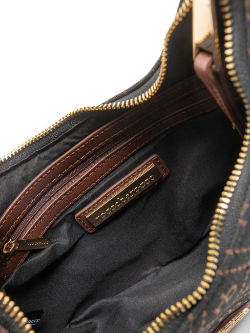 FRIDA Bolso hobo en tejido jacquard chocolate - Bolsos Mujer