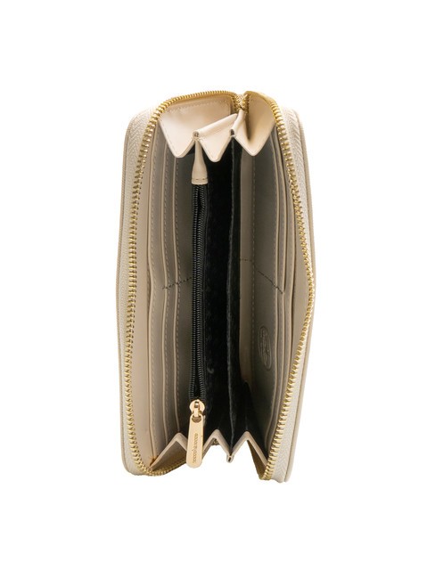 LUCE Cartera grande con cremallera alrededor blanquecino - Carteras Mujer