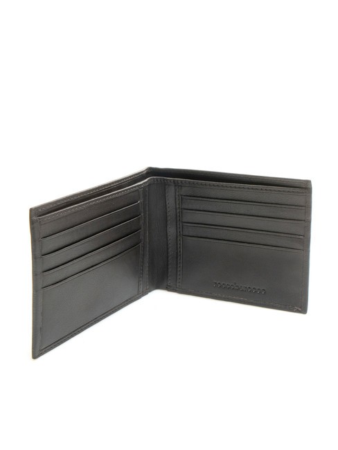 ROUND cartera de cuero de 8 cc marron oscuro - Carteras Hombre