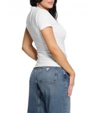 GUESS SS CN SHINY TRIANGLE  Camiseta de algod&oacute;n purwhite - camiseta - 2