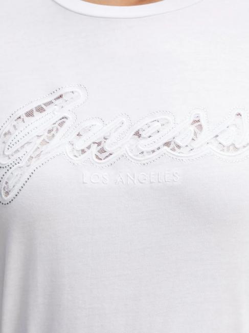 SS SCRIPT LACE LOGO EASY  Camiseta de algodón purwhite - camiseta