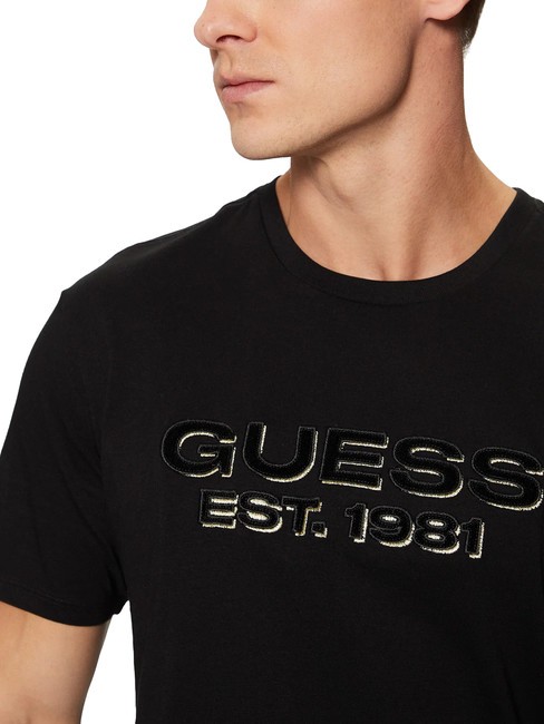 SS BSC VELVET LOGO  Camiseta de algodón jetbla - camiseta