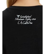 GUESS SS CN TRIANGLE FLOWER Camiseta de algodón jetbla - camiseta - 4