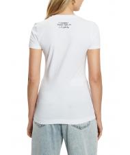 GUESS SS CN TRIANGLE FLOWER Camiseta de algodón purwhite - camiseta - 2